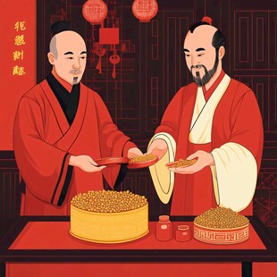 画饼充饥插画