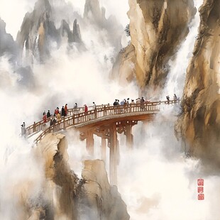雁荡山插画