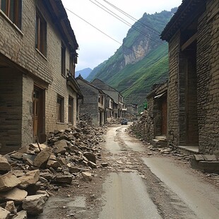 地震破坏路段