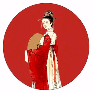 红衣少女设计古风