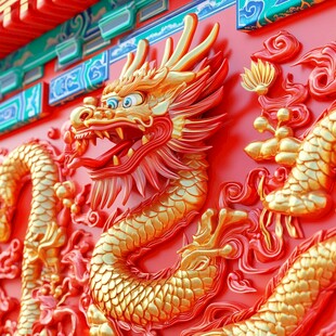 高清浮雕龙