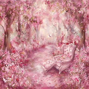 樱花树下的长椅