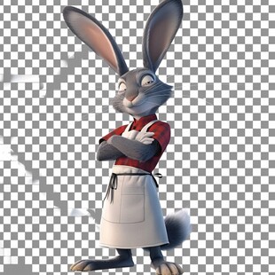 酷帅霸气兔形象