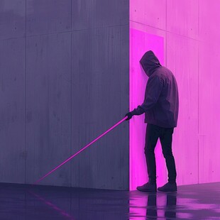 粉红色的霓虹灯