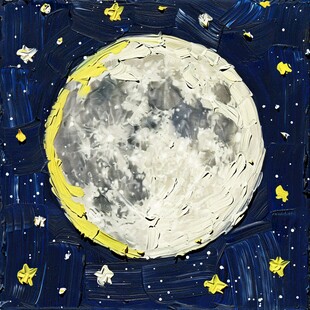 满月照插画