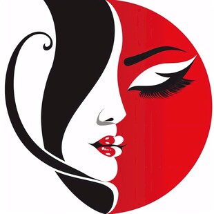 复古风美女logo