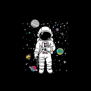 宇航员印花图案