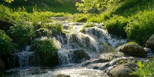 夏季小河流