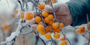 雪后野果