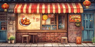 炒货店插画