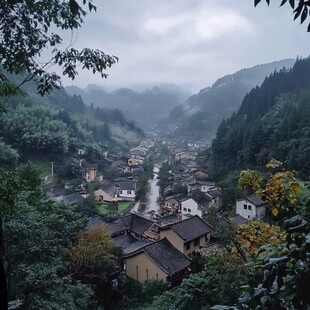 雨后山村