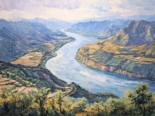 黄河上中游装饰画