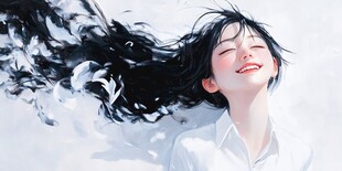 美女插画壁纸