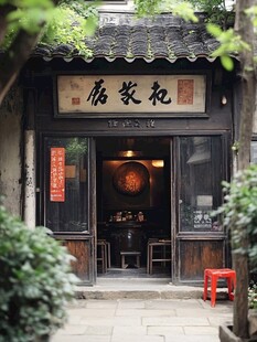 茶居门口