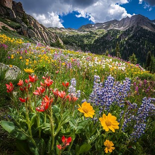 高山花丛