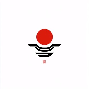 中式太阳logo