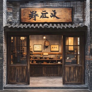 复古茶叶店铺