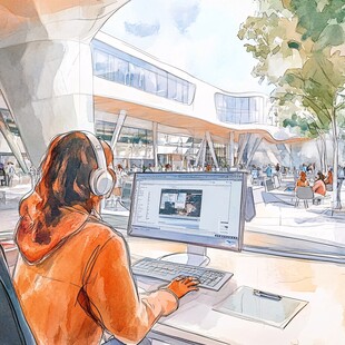 g60科创云廊插画