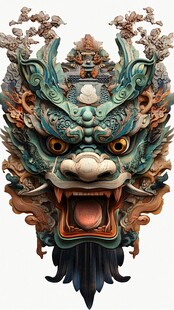 镇宅辟邪文创插画