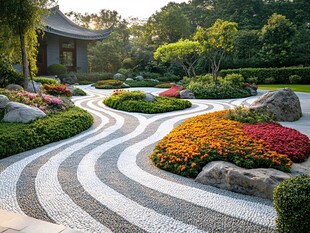 日式枯山水花园