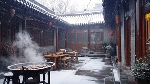 雪后四合院