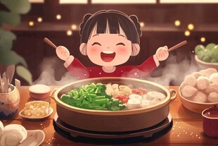 豆泡儿汤插画