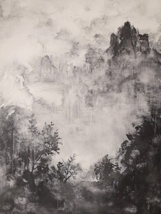 雾霾山水画