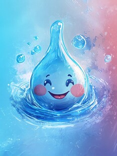 原创卡通水滴形象