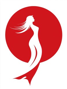 美女剪影logo