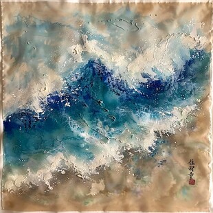 行云流水抽象画