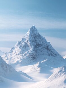 电脑绘画雪山