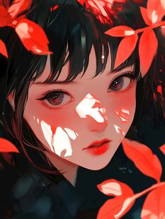 日系风格女孩插画