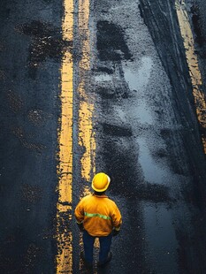 穿黄色雨衣的男孩