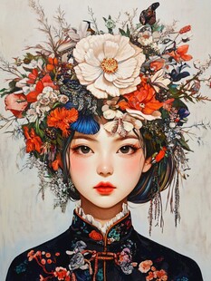 高级感女插画