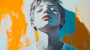 手绘追光的少年