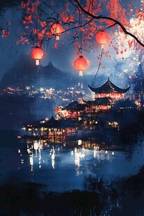 古风夜景