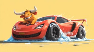 原创卡通汽车形象