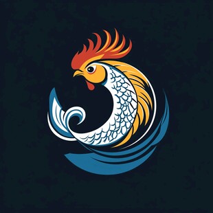 鱼图案logo