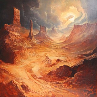 新疆魔鬼城插画