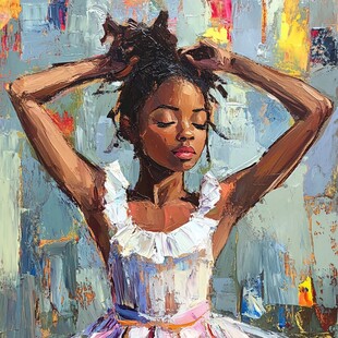 油画质地手绘人物