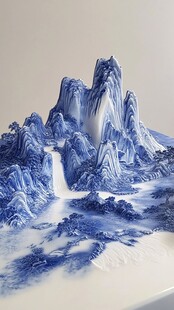 3d渲染山水画