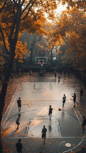 雨天的篮球场