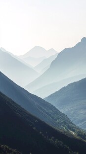 蓝调风景山川