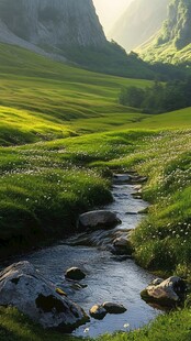 高山草甸溪流