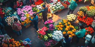 花市场景