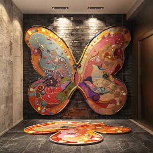 蝴蝶墙画