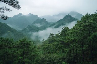 尧山晨雾