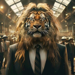 雄壮的动物插画