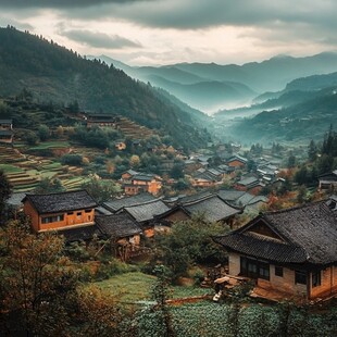 唯美田园山村