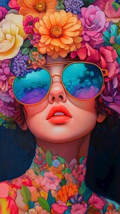 墨镜人物插画